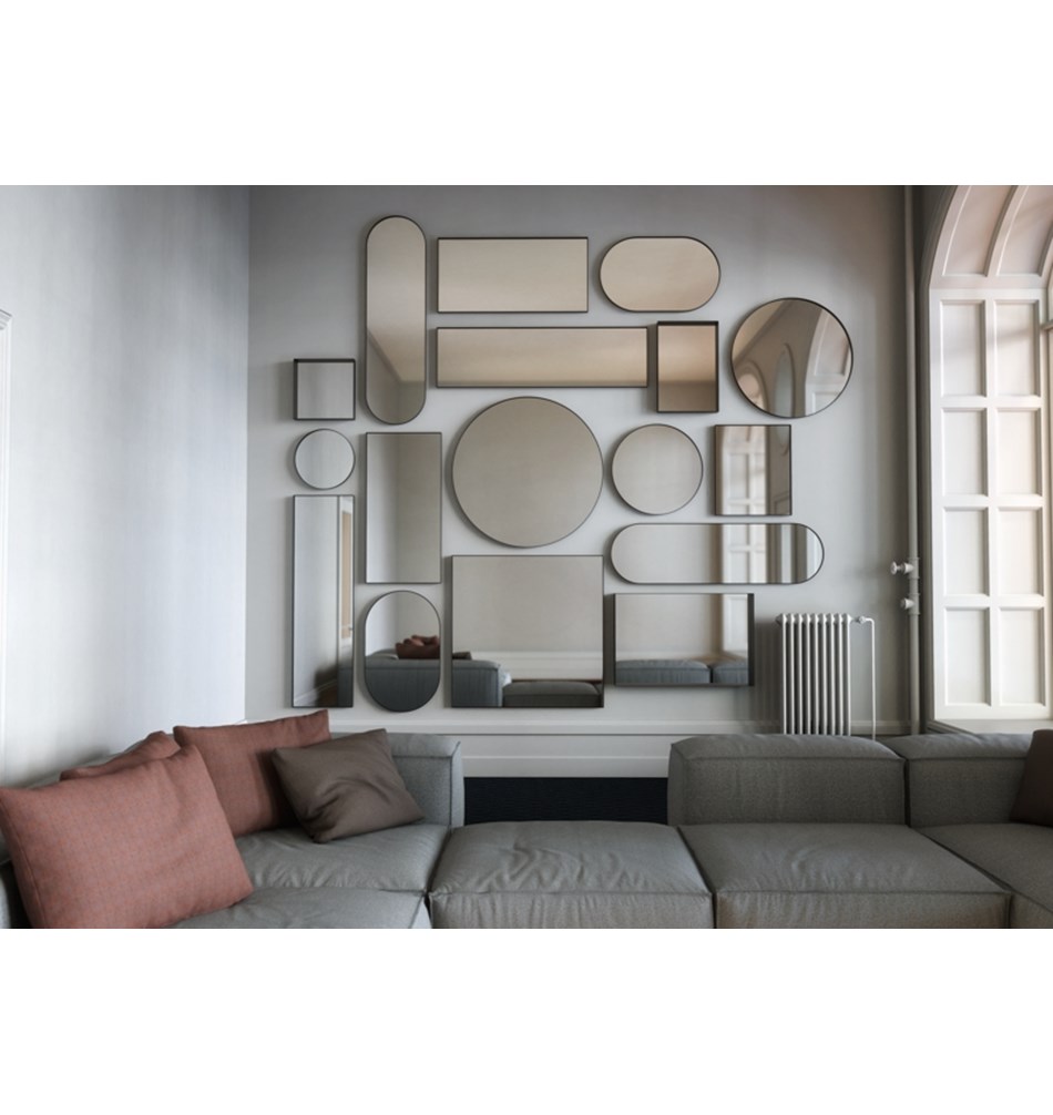 FROST Зеркало 140x40cm » черное Алюминий Черный U4139-B  - Вид №1