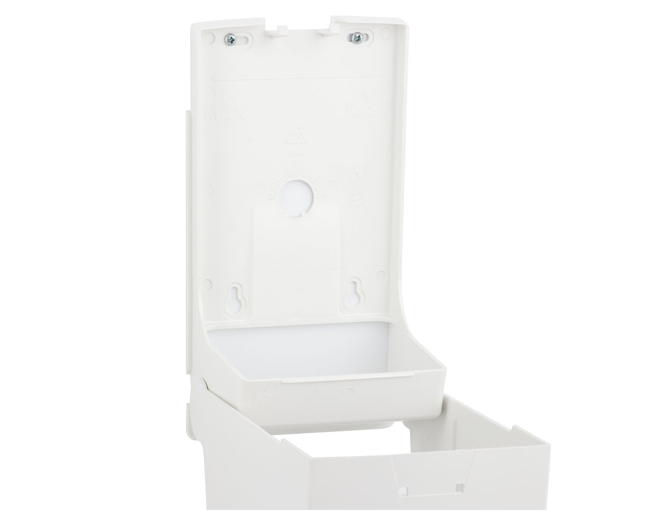 BTN401 Контейнер для туалетной бумаги TOP, пластик АБС, белый, синее окошко Merida  - Вид №1