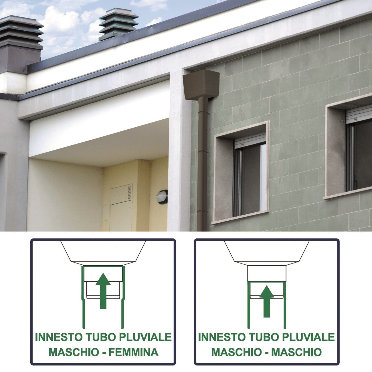 Прямоугольный коллектор водосточной трубы First Corporation First Plast ARCH-00097798 - Вид №1