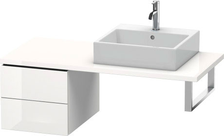 LC583609090 L-Cube Шкафчик для консоли Фланелево-серый шелковисто-матовый лак Duravit - Вид №2