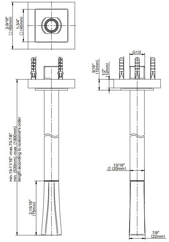 GRAFF Потолочный излив для умывальника Finezza 5187500/5187600 - Вид №3