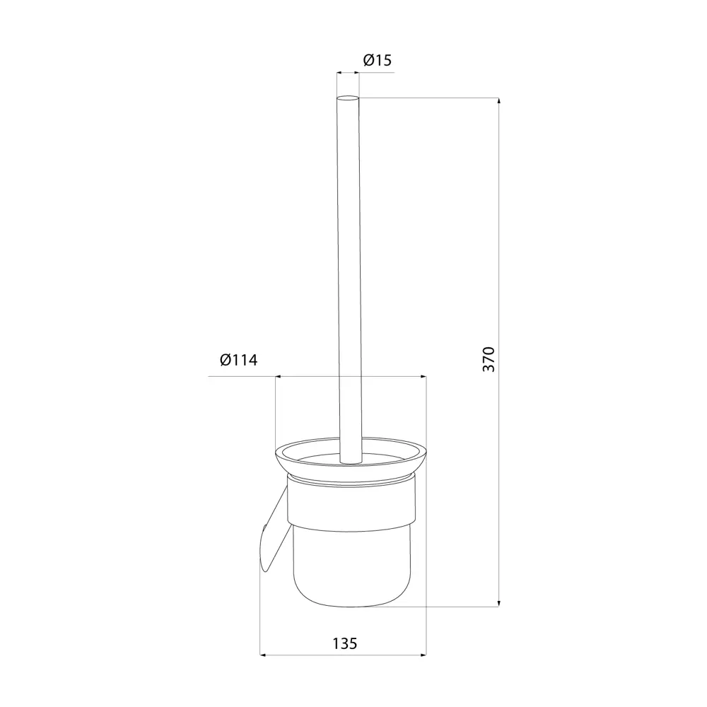 89379374 Ёршик для унитаза Iddis Line LMLINSG0Bi47 подвесной цвет черный STLM-1578291 - Вид №3