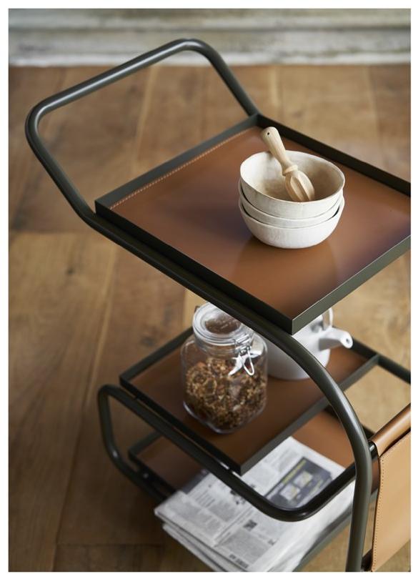 Opinion Ciatti Тележка для еды из стали и регенерированной кожи sun-id-1455225 - Вид №4