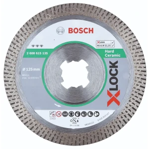 Диск алмазный по керамике Bosch X-lock Hard Ceramic 2608615135 турбо 125x22.2x1.6 мм 82282131 STLM-2091324