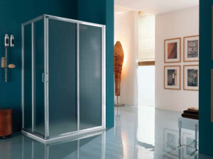 2-местная прямоугольная душевая кабина с пластиной