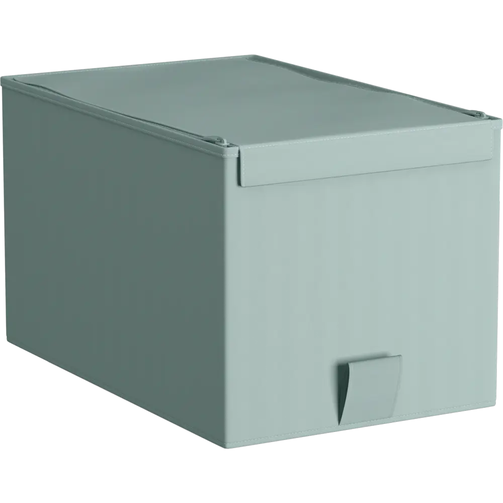 Короб с крышкой Spaceo Laguna 5, 180x165x280 мм, 8 л, нетканый, цвет зеленый Home STLM-2035185