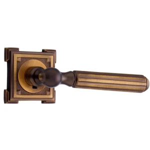 Ручки дверные на розетке Renz Стелла, ЦАМ, цвет кофе