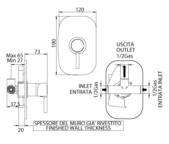 164320SN00-2 Смеситель Bandini Coco Santreyd - Вид №1
