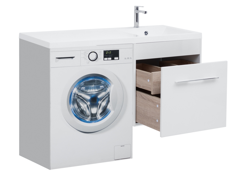 Тумба с раковиной Aquanet Августа 120 R белый 0021002600239568 - Вид №1