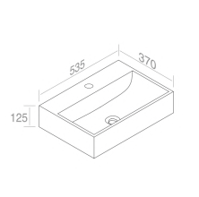 L240T0R1V4.100 Подвесная раковина прямоугольная A. e T. Italia THIN Белый глянцевый AeT ITALIA - Вид №1