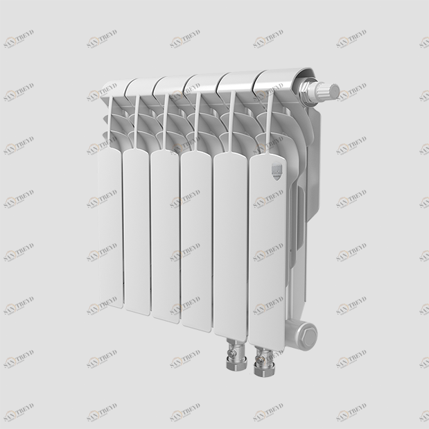 Биметаллический радиатор с нижним правым подключением Vittoria 350 VD - 8 секций Royal Thermo sun-id-646045