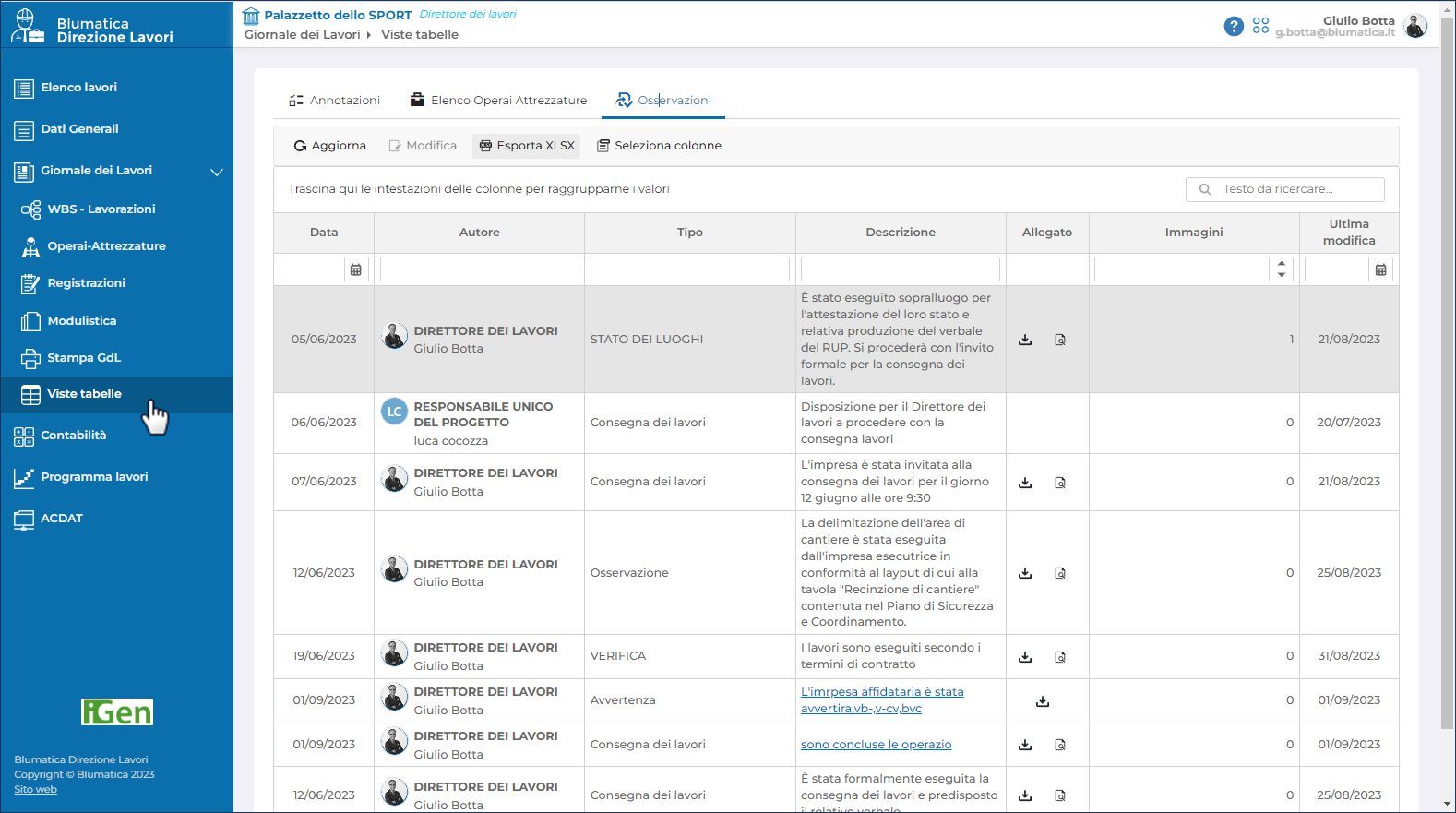 Облачное программное обеспечение для составления журнала вакансий Blumatica Blumatica Giornale Lavori ARCH-00121942 - Вид №7