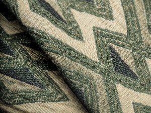Льняная ткань с графическим рисунком