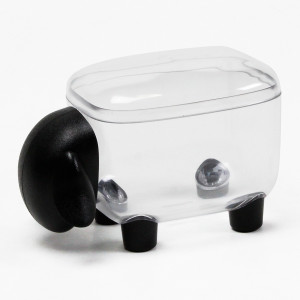 QL10259-CL-BK Контейнер для мелочей sheepshape, черный с прозрачной крышкой Qualy