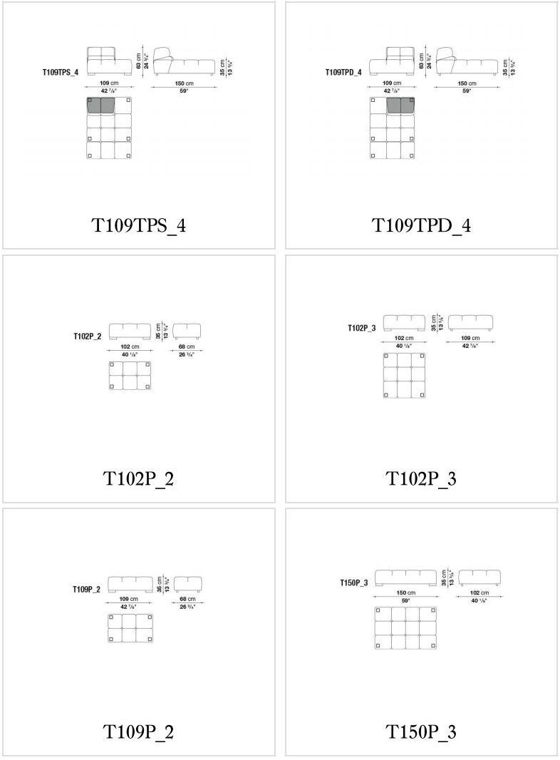 B&B Italia Модульный тканевый диван с шезлонгом Tufty time sun-id-1381228 - Вид №7