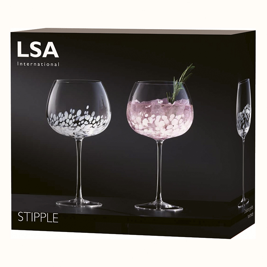 G1443-23-602 Набор из 2 круглых бокалов stipple 650 мл LSA International  - Вид №5
