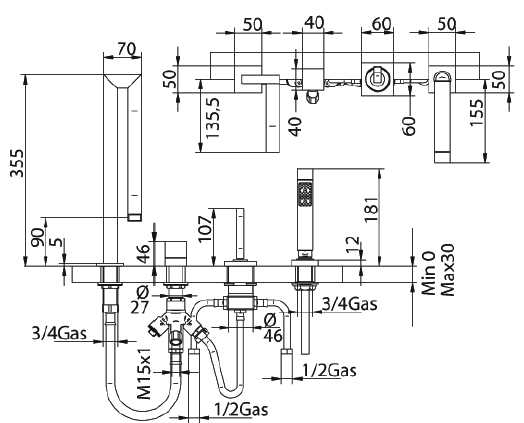 7763400SN00 Смеситель Bandini Seta Santreyd - Вид №2