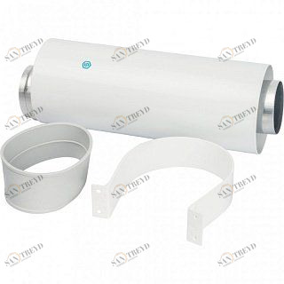 Труба дымохода STOUT коаксиальная 60/100 250мм с уплотнением и хомутом SCA6010000250