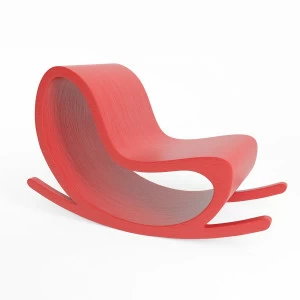 Кресло-качалка 76х122 см малиновое "Цикл" ODINGENIY ДИЗАЙНЕРСКИЕ 00-3885828 Красный