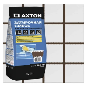 Затирка цементная Axton А.410 цвет тёмно-коричневый 2 кг 82454870 STLM-2208877