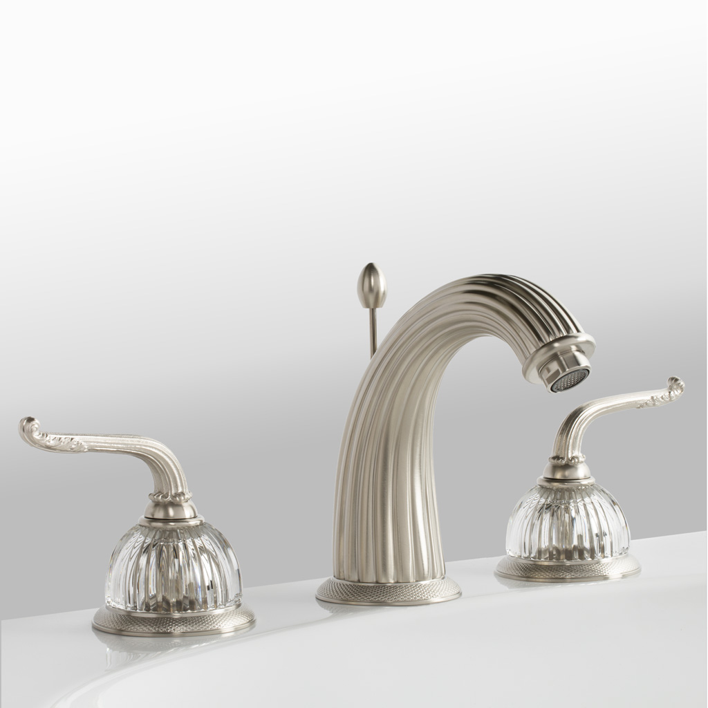 C68-1301 C68-1301 Смеситель для раковины на 3 отверстия ХРУСТАЛЬНЫЙ КУПОЛ Cristal & Bronze COUPOLE CRISTAL  - Вид №1