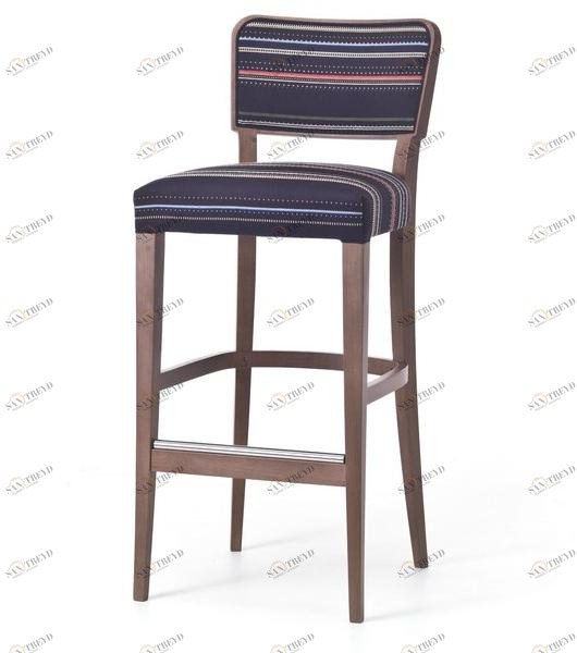 Very Wood Высокий табурет из ткани со спинкой Wiener sun-id-1386615