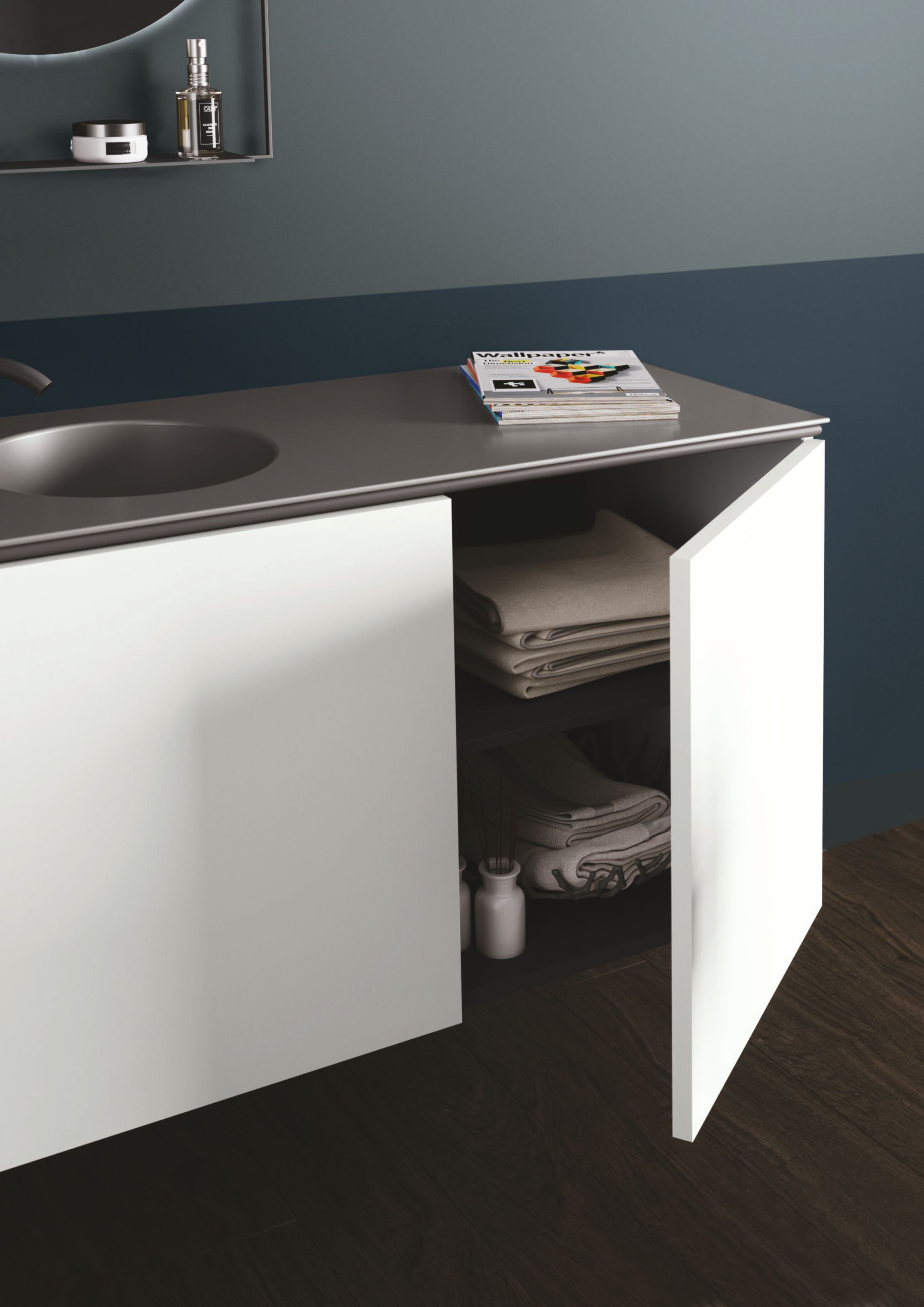 Керамическая круглая двойная раковина с столешницей COLAVENE 20.20 Skyland ARCH-00003140 - Вид №1