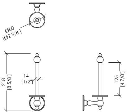 Латунный запасной держатель рулона Devon&Devon Old Navy ARCH-00145894 - Вид №1