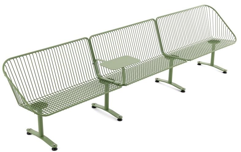 Nola Industrier Модульная скамья из стали с порошковым покрытием со спинкой sun-id-1353708 - Вид №1