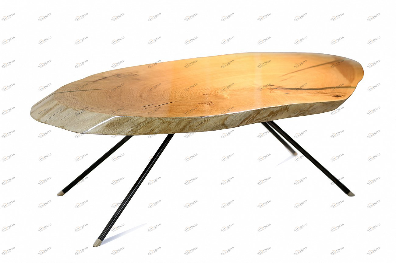 Журнальный столик дизайнерский деревянный 120 см Kora PUSHA PUSHA 062912 Бежевый 