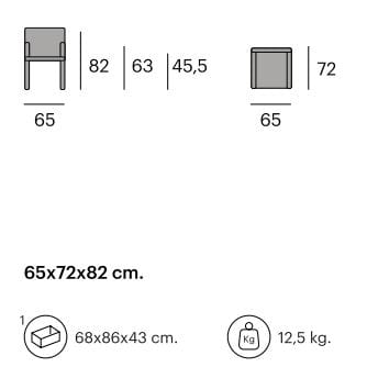Тканевое кресло с подлокотниками Pilma Lucca &amp ARCH-00085471 - Вид №4