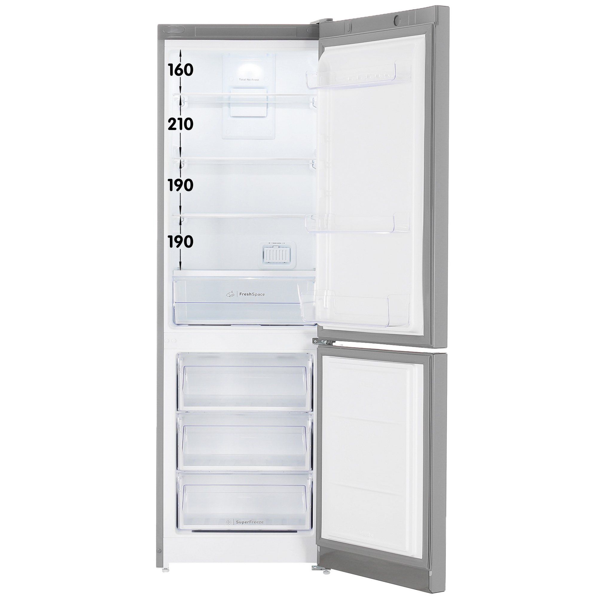 9082296 Холодильник с морозильником   Indesit ITS 5180 G серебристый STDN-0003287 - Вид №1