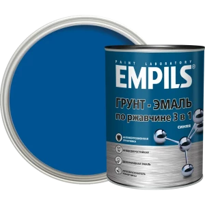 Грунт-эмаль по ржавчине 3в1 Empils PL гладкая цвет синий 0.9 кг
