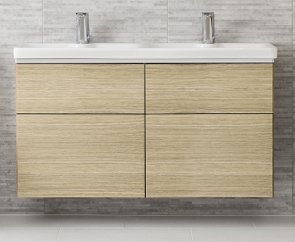 9610362101 IDO Glow напольная тумба для умывальника с двумя ящиками, 1180 мм, дуб - Вид №3