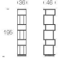 Tonin Casa Вращающийся книжный шкаф из дерева и стекла sun-id-1352293 - Вид №5