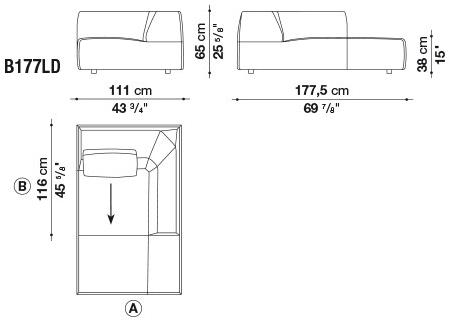 B&B Italia Модульный диван из ткани Bend sun-id-1452964 - Вид №12