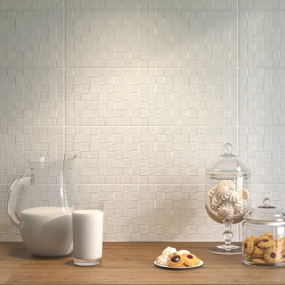 Плитка настенная Kerama Marazzi Сигма 20x60 см 1.2 м² матовая цвет белый мозаика STLM-2177461