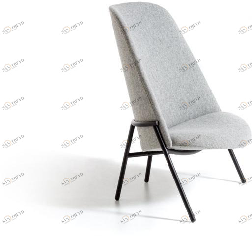 La Cividina Кресло из ткани с высокой спинкой Phar lap 1160