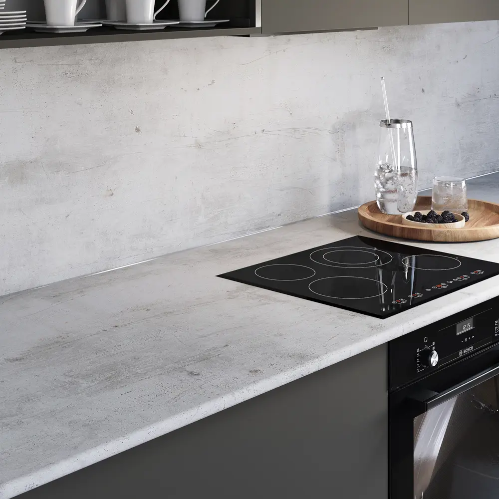 Столешница KONSENSA Фристайл 60x240x2.5 см ДСП цвет серый ДСП Прямой угол STLM-2077580 - Вид №7