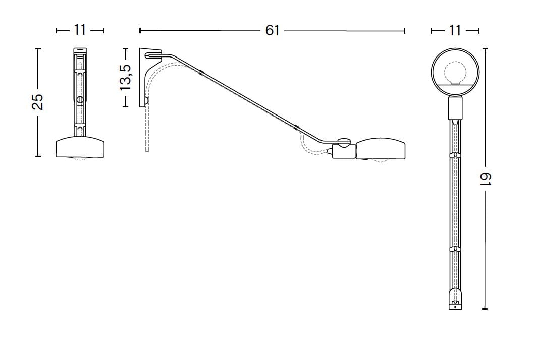 Светодиодный настенный светильник с гибким кронштейном Hay CUPOLA WALL LAMP ARCH-00056070 - Вид №8