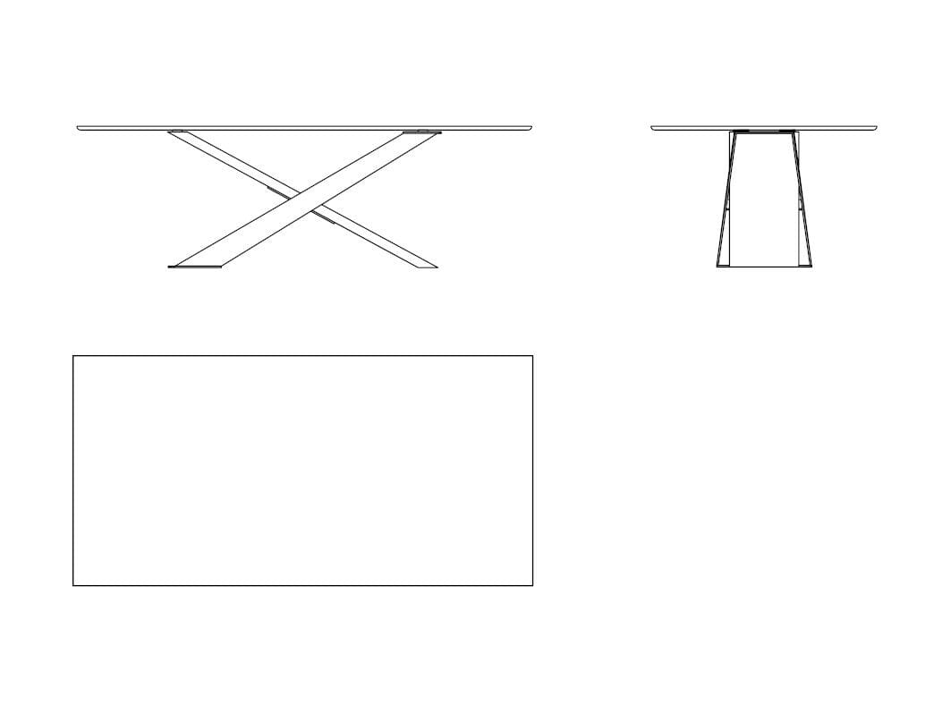 Обеденный стол из дерева и стекла Naturedesign Origin ARCH-00062662 - Вид №4