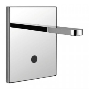 02530/1 Idral Настенный электронный смеситель для раковины скрытого монтажа серии STYLE с инфракрасным датчиком и изливом. Работает от батареи