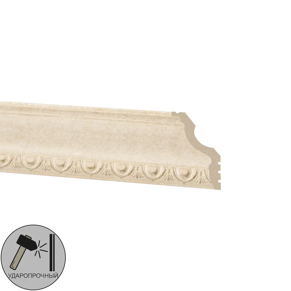 Плинтус потолочный полистирол Decomaster 148D-18D бежевый 30х45х2000 мм STLM-2177839