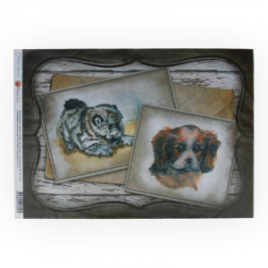 01829 Декупажная карта 21 x 29.7 см СК "Любимые щенки" Чип-Арт