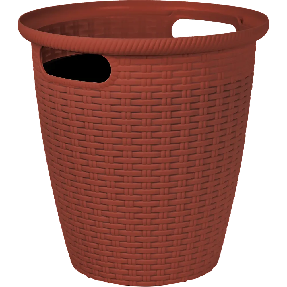 Кашпо для цветов Ingreen Rattan ø32.8 h33 см v20 л пластик терракотовый STLM-2122902