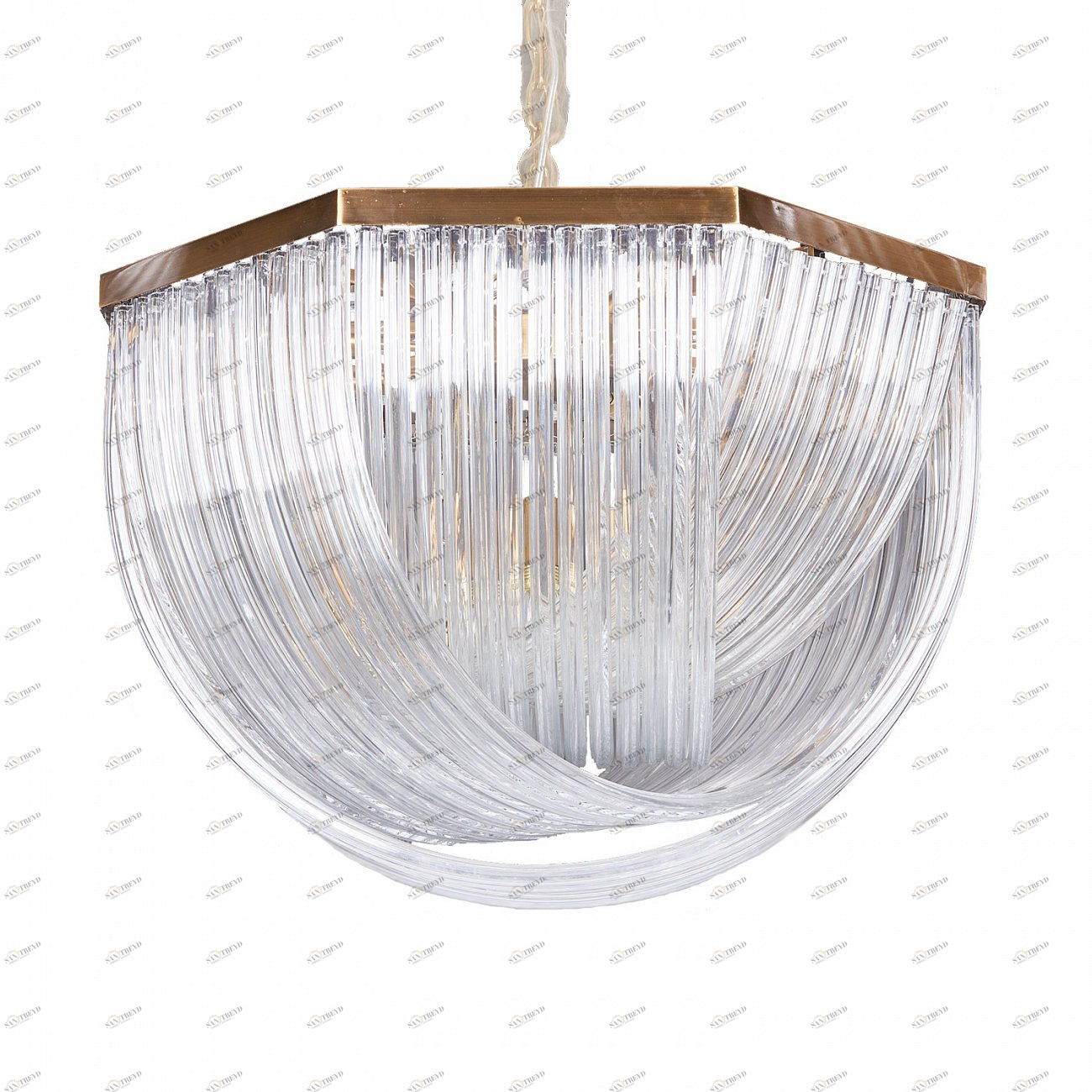Подвесной светильник Murano L12 brass от Delight Collection A001 L12 DELIGHT COLLECTION ДИЗАЙНЕРСКИЕ 243939 Прозрачный;золото 