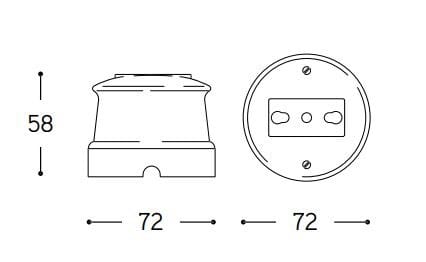 Керамическая одиночная электрическая розетка Aldo Bernardi Antares ARCH-00126261 - Вид №2