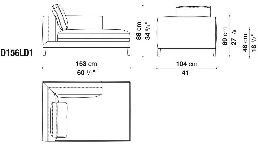 Maxalto Модульный угловой диван из ткани Dives sun-id-1407259 - Вид №5