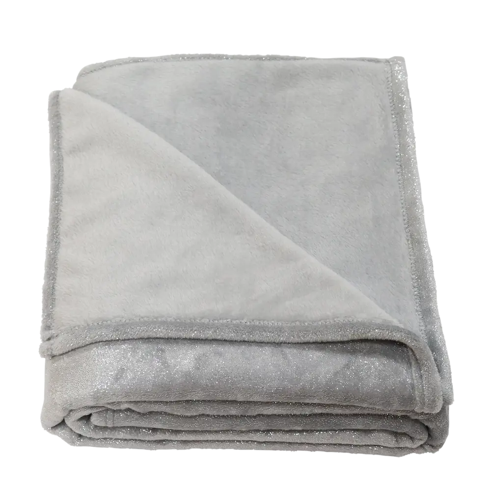 Плед «Снег» 180x200 см фланель цвет серый Santreyd Новый Год STLM-2158229 - Вид №2