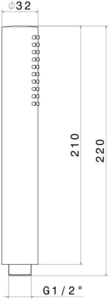 newform Ручной душ с фиксированной струей Set doccia 22376 - Вид №1